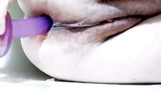 Ass plugged and a slimy old cunt