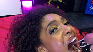 Latina luna corazon gets banging cums and facials