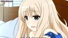 Sensual anime lesbians kissing