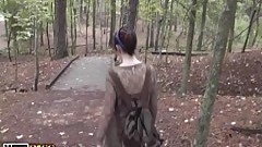 Poked and sperm shot his gf in the forest