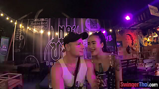 Big tits Thai girlfriend is a horny slut who loves to give head and fucking