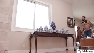 Sad babe and Trans woman latina gets analed by her boyfriend