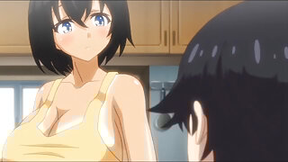 Huge Tits Girl Seduces a Young Man