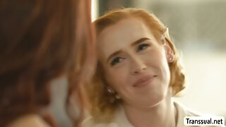 Busty TS Shiri Allwood anal sex with TS neighbor Tori Easton