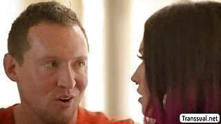 Lovely Trans gets her ass licked and banged by her stepbro