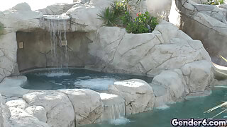 TS Kasey Kei and Julia Robbie are thirsty for some milky cum