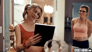 Naive teen fucked by a dirty couple and she liked guys big dick